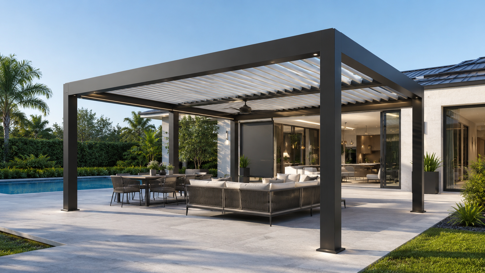 Louvered Pergolas installation by SJB Outdoor